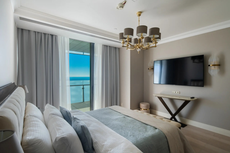 Фотография номера квартиры Апартаменты Марисоль Бриллиант Семейный апартамент в Grand Karat Sochi с видом на море