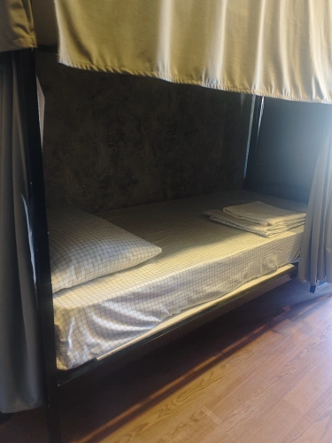 Bed in Dorm (female dorm) with garden view