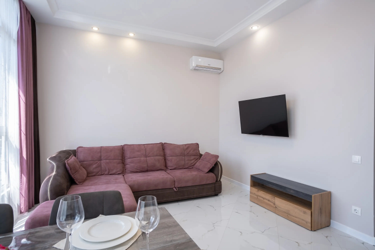 Фотография номера квартиры Апартаменты Red Apartments Арт Лайт Сити Апартамент Дорнан