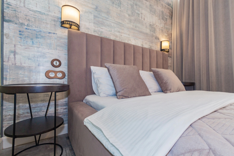 Фотография номера квартиры Loft Apartments с пректором и терассой