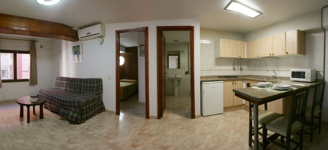 1 Bedroom Double Apartment with balcony and with city view