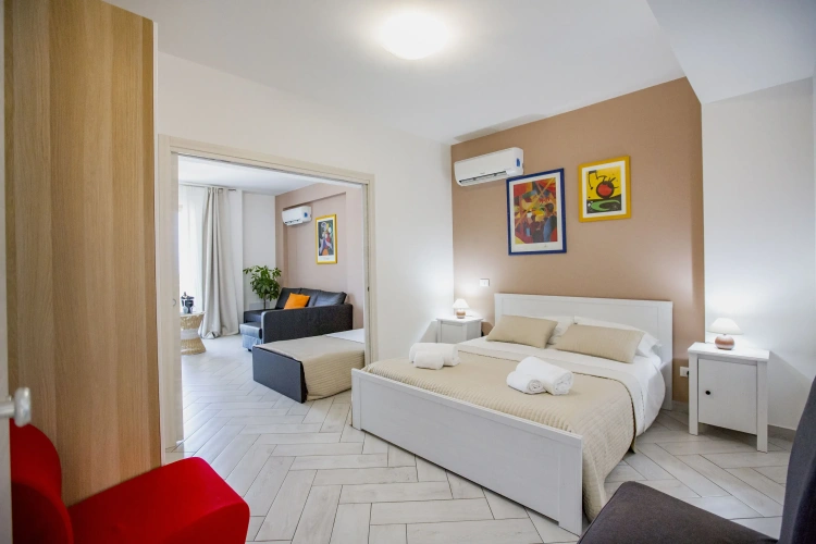 Standard Quadruple room with balcony and with sea view