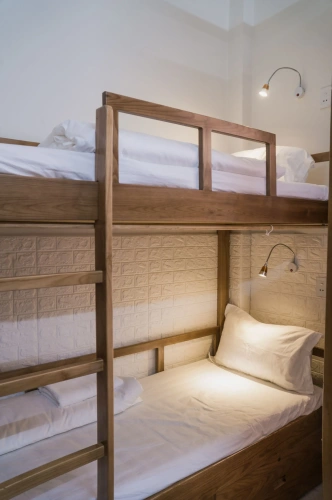 Bed in Dorm with balcony