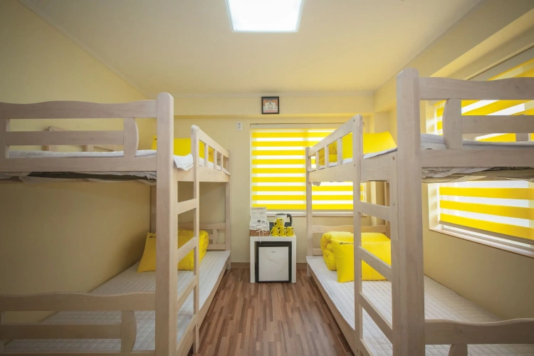 Bed in Dorm (female dorm) with view