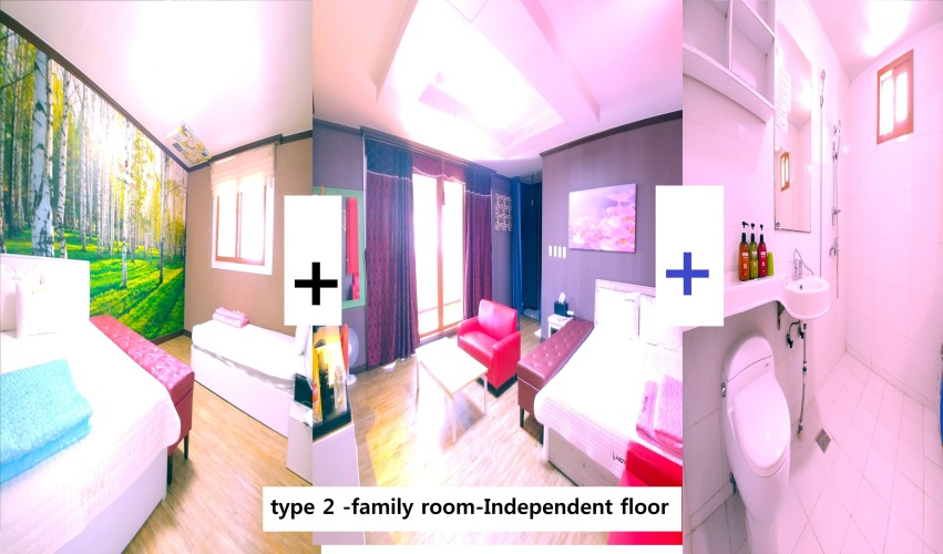 2 Bedrooms Sextuple Family Cottage with city view