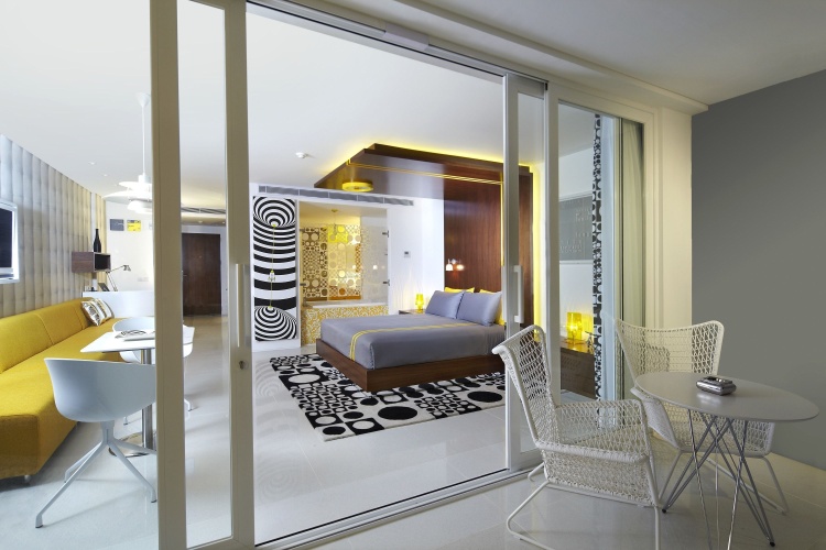 Studio with balcony