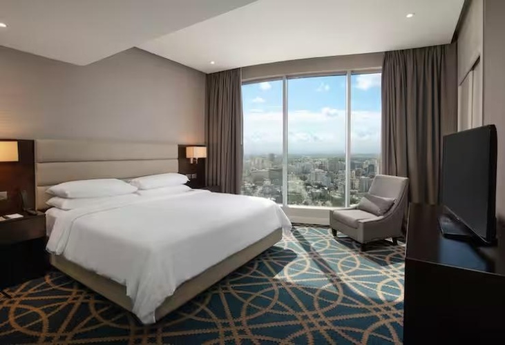 1 Bedroom Corner Double Suite with city view