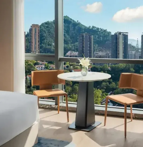 Twin room with view