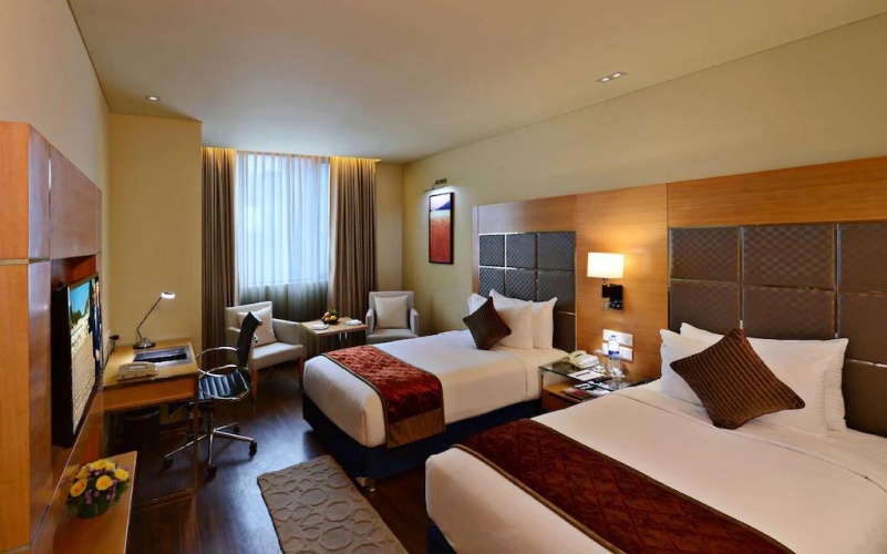 Superior Twin room with balcony and with garden view
