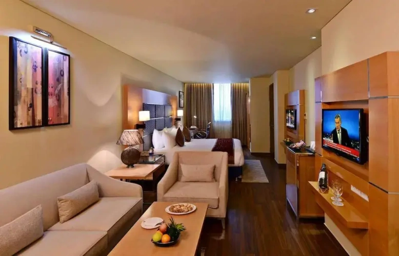 Double Suite with balcony and with pool view
