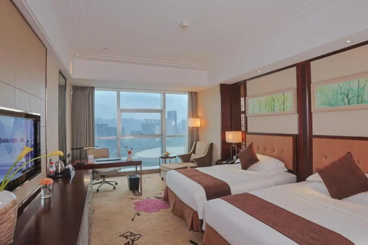 Twin room with city view