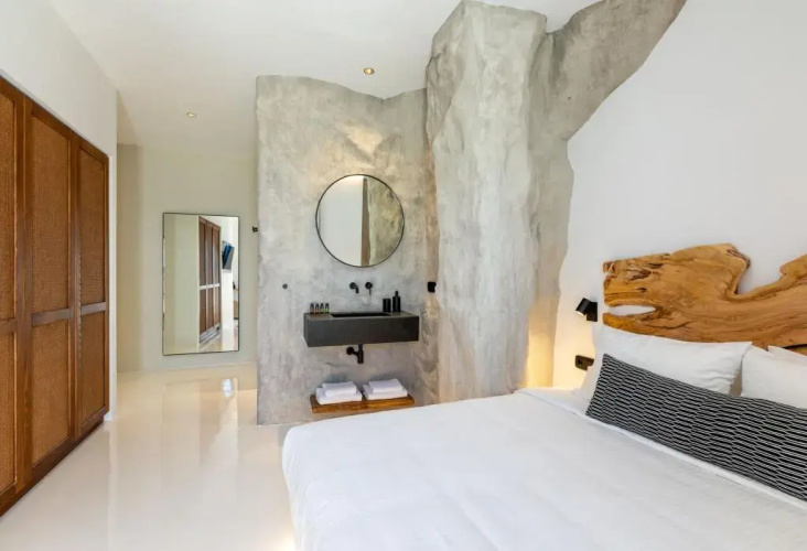 Mykonos Town Black Villa with Cave Heated Pool