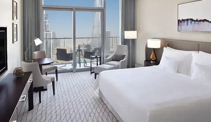 Deluxe Double room with Burj Khalifa and Fountain view
