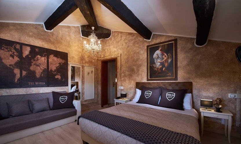 Triple Attic room with Tower view