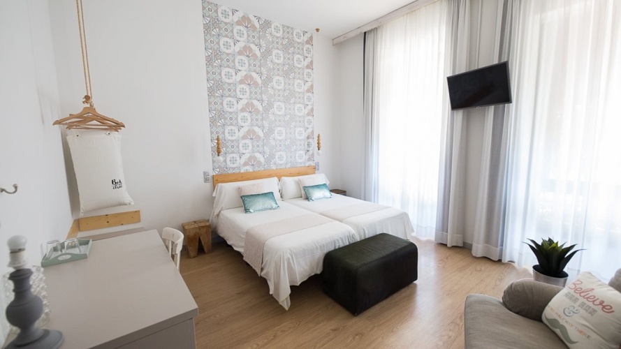 Twin room with view