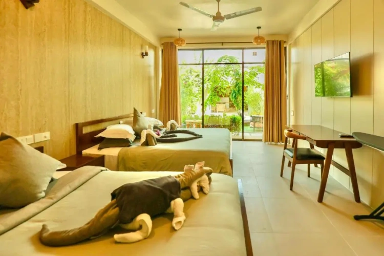 Family room with garden view