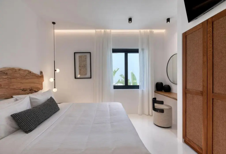 Mykonos Town Black Villa with Cave Heated Pool