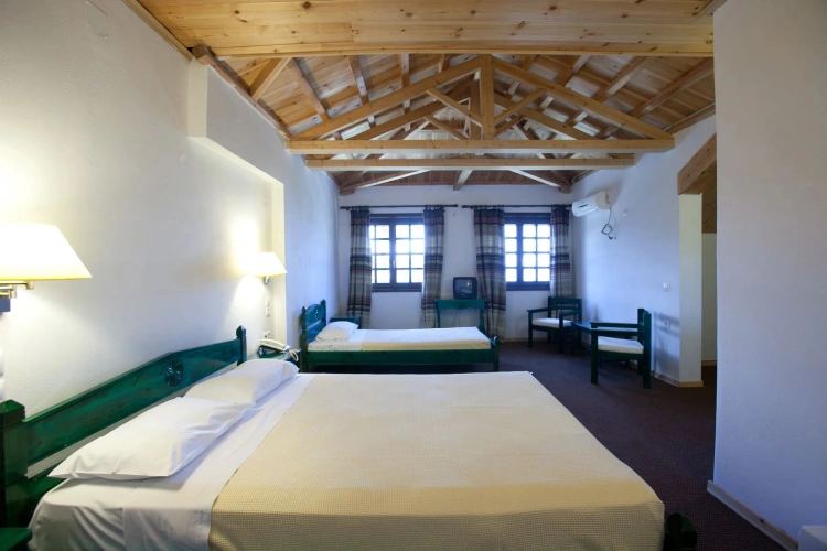 Attic room with garden view