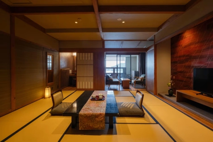 Japanese-Style with Open-Air Bath room with ocean view