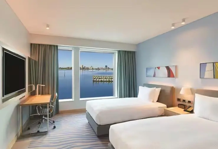 Twin room with river view