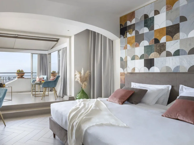Double Suite with Sea and Etna View and Panoramic Bathtub