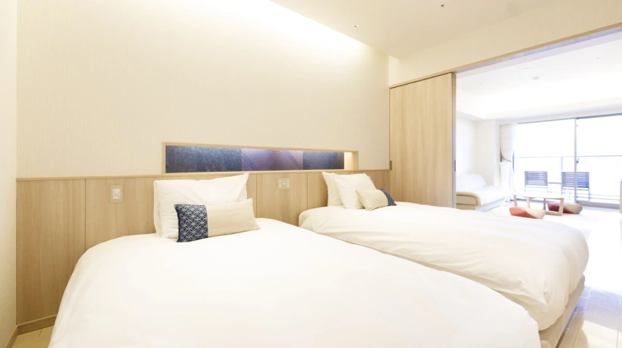 Japanese/Western Deluxe (with Open-air Bath) Twin room