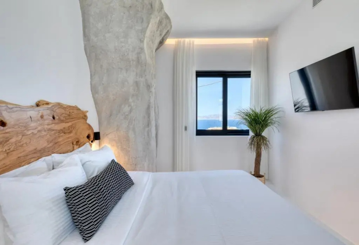 Mykonos Town Black Villa with Cave Heated Pool