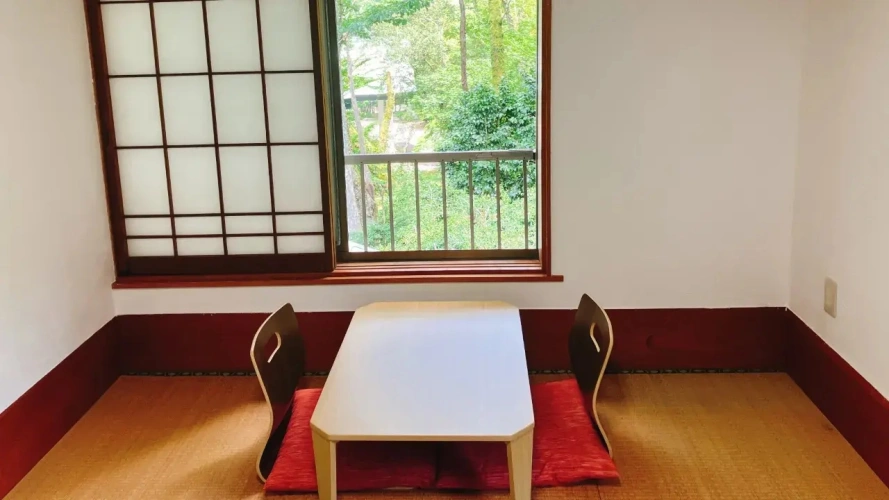 Family room with mountain view