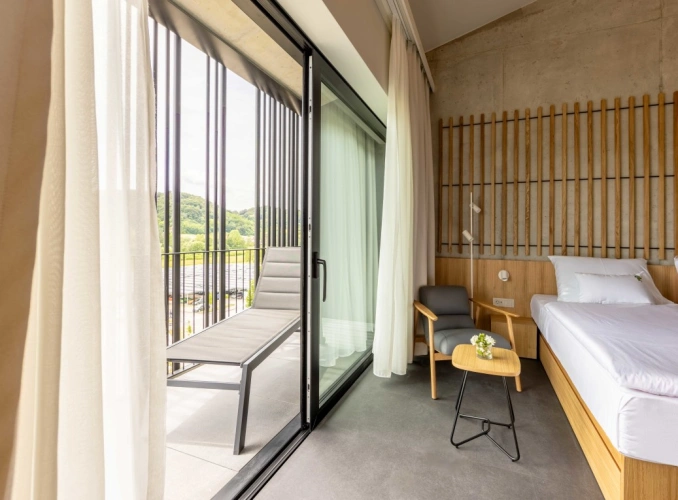 Front View Deluxe Double Jacuzzi and Sauna Family Suite