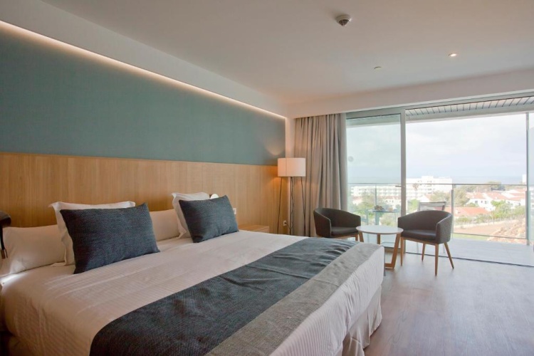 Twin room with balcony and with pool view