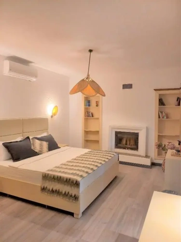 Double Stone House with Fireplace
