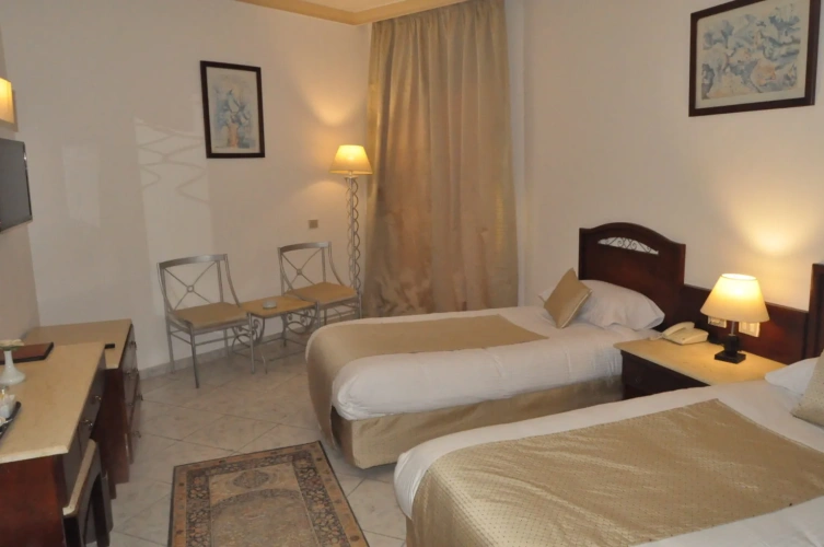 Twin room with sea side view