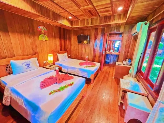 Twin Bungalow Wooden Cottage with sea view