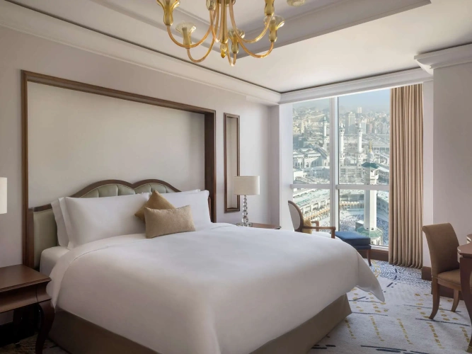1 Bedroom Deluxe Double Suite with partial Kaaba view