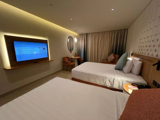 Superior Beach Side Twin Ground Floor room with pool view