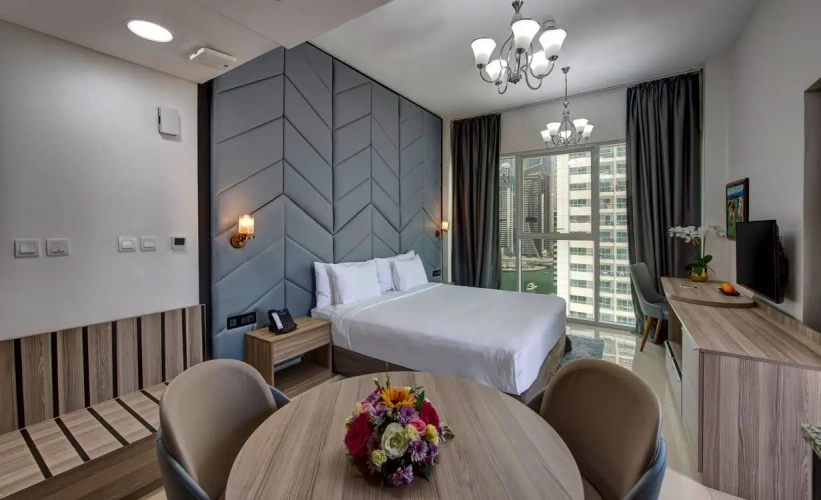 Premium Double Studio with balcony and with Marina view