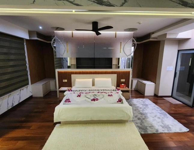 Family room with balcony