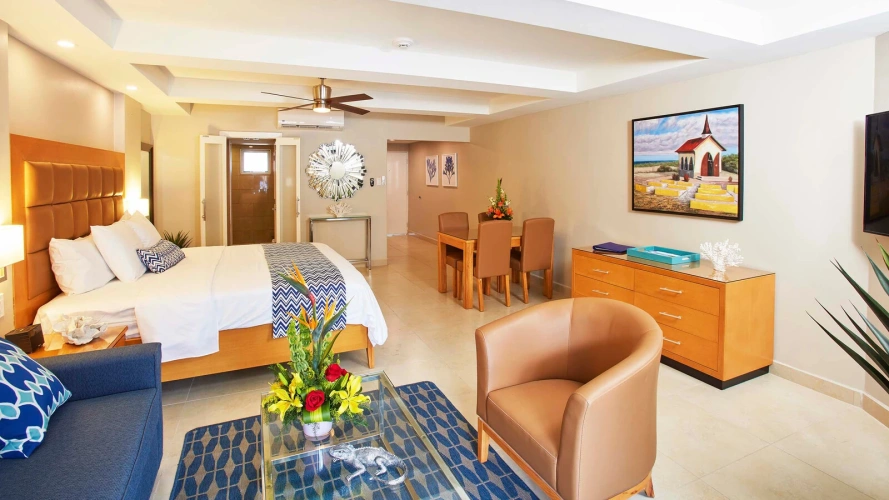 Double Studio Suite with balcony and with pool view