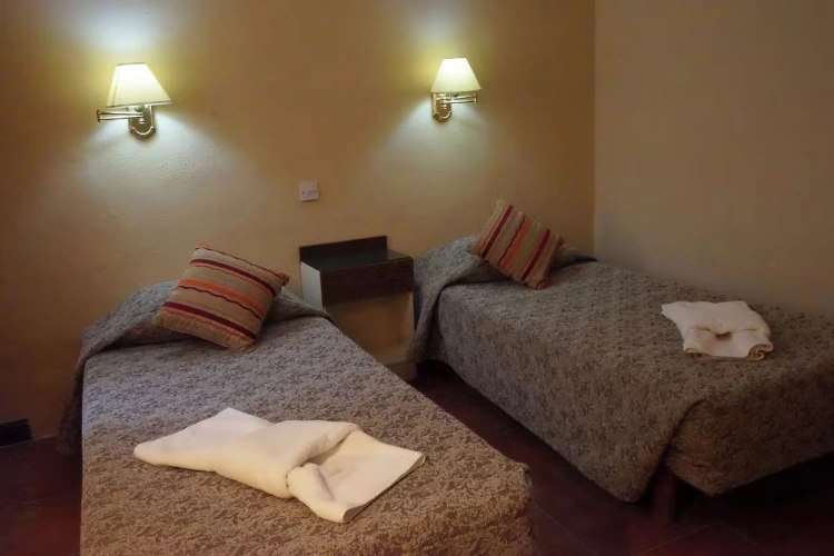 Twin room with balcony and with pool view