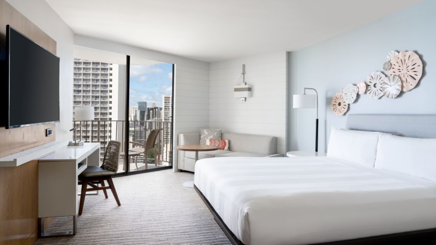 Waikiki Double room with balcony and with city view