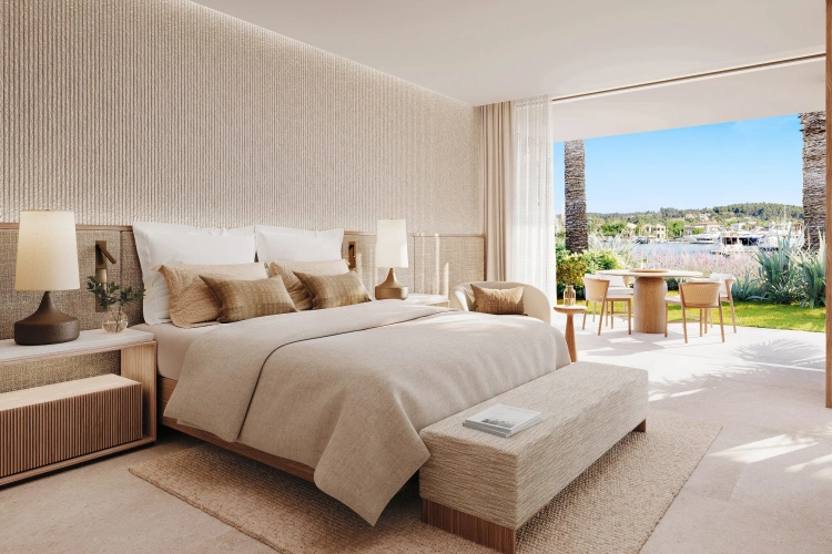 1 Bedroom Private Garden Residence with marina front view