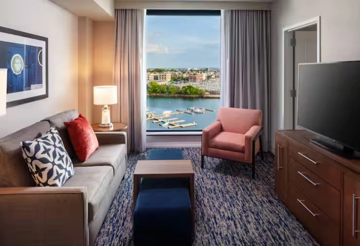 1 Bedroom Accessible Mobility Double Suite with water view