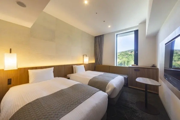 Twin room with Fuji view