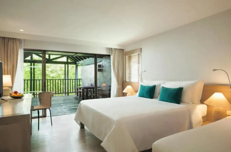 Deluxe Twin Studio with balcony and with garden view