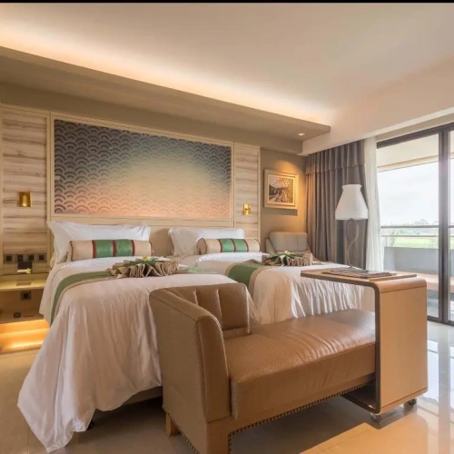 Deluxe Twin room with rice field view