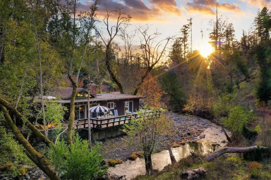 Sonoma Creek Haven Hot Tub Firepit Creekside Views Near Kenwood Wineries