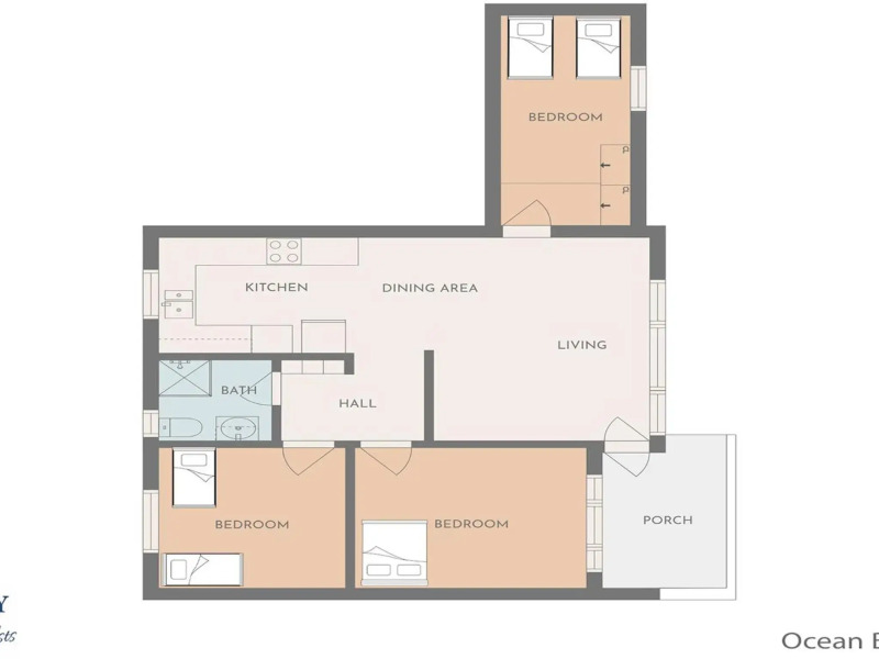 Ocean Blue Apartment Five - ground floor apartment