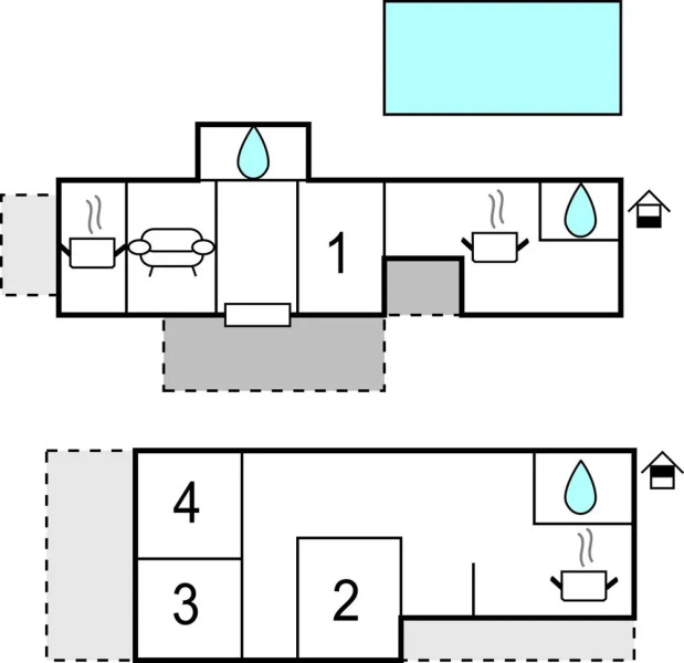 Nice Home in Trget With Wifi, 4 Bedrooms and Outdoor Swimming Pool