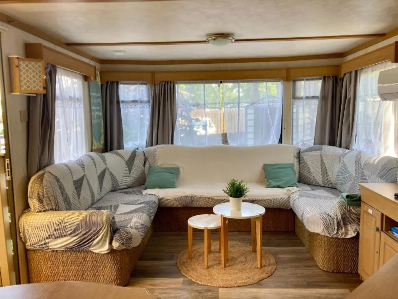 Mobil home climatisé camping la lande avec piscine Mimizan