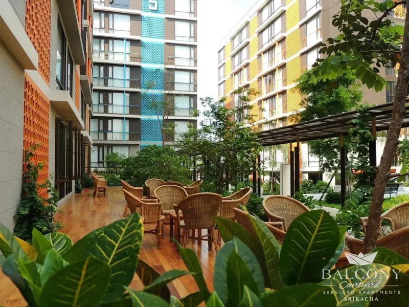 Balcony Courtyard Sriracha Hotel Serviced Apartmen